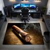 1Pc Cigar Print Rug - Home Decoration Carpet For Living Room Bedroom Flooring Computer Chair Area Rug