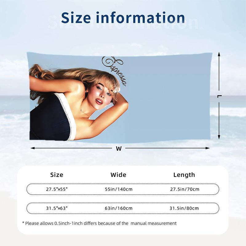 Sabrina Carpenter Fashion Beach Towel Portable Soft Quick Dry Towel For Swimming Camping Holiday Use