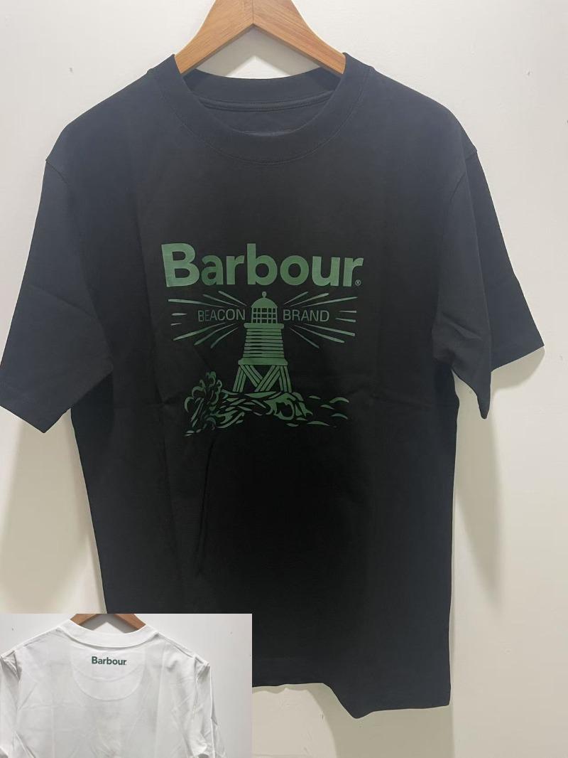 

In The Summer of 2025 Barbour Printed Luxury Brand Outdoor Cotton Women s Short-sleeved Unisex T-shirts with Peripheral Patterns S