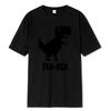 Mosaic Tyrannosaurus Rex Loves Tea Funny Printing Mens T-Shirt Cotton Loose Tees Cotton Oversized Streetwear Breathable Tshirt