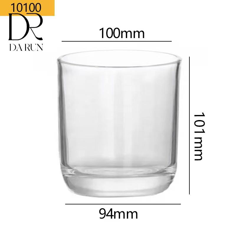 Transparent Arc Bottom Candle Holder Glass Jar