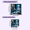 Halloween Creative Toilet Skeleton Play Phone Pattern Home Wall Decor Sticker