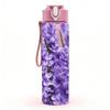 1PC Dense Purple Lavender Field Print 750ml Color Plastic Sports Water Bottle Leakproof Flip Straw Lid Suitable for Sports Office Home Use