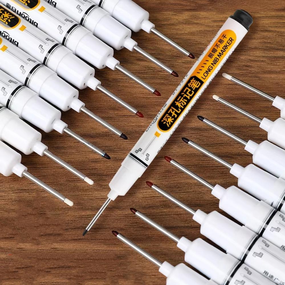 Deep Hole Marker Pen Waterproof Carpenter Pen New Metal Perforating Pen Bathroom Woodworking