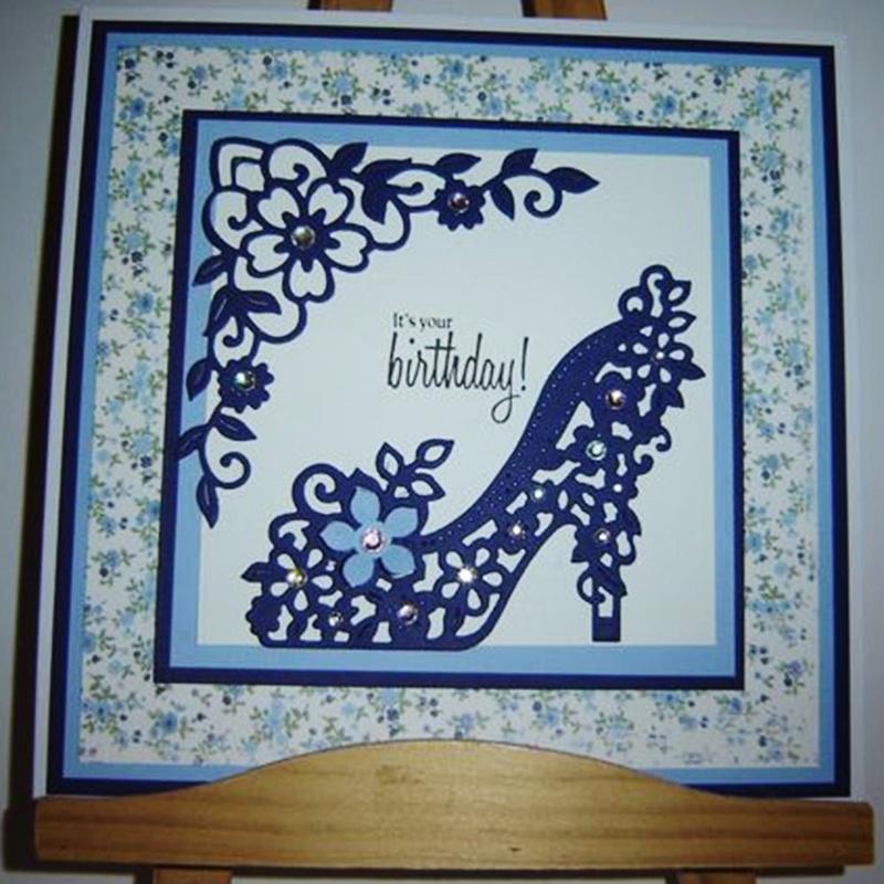 Cheap Metal Dies Cut Card Making HighHeeled Shoes Cutting Dies Stencil