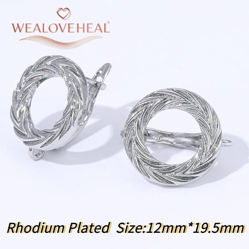 French Circular Thread Earring Hooks Lever Back Open Loop Setting for DIY Earring Clasp Jewelry Making Accessories Findings