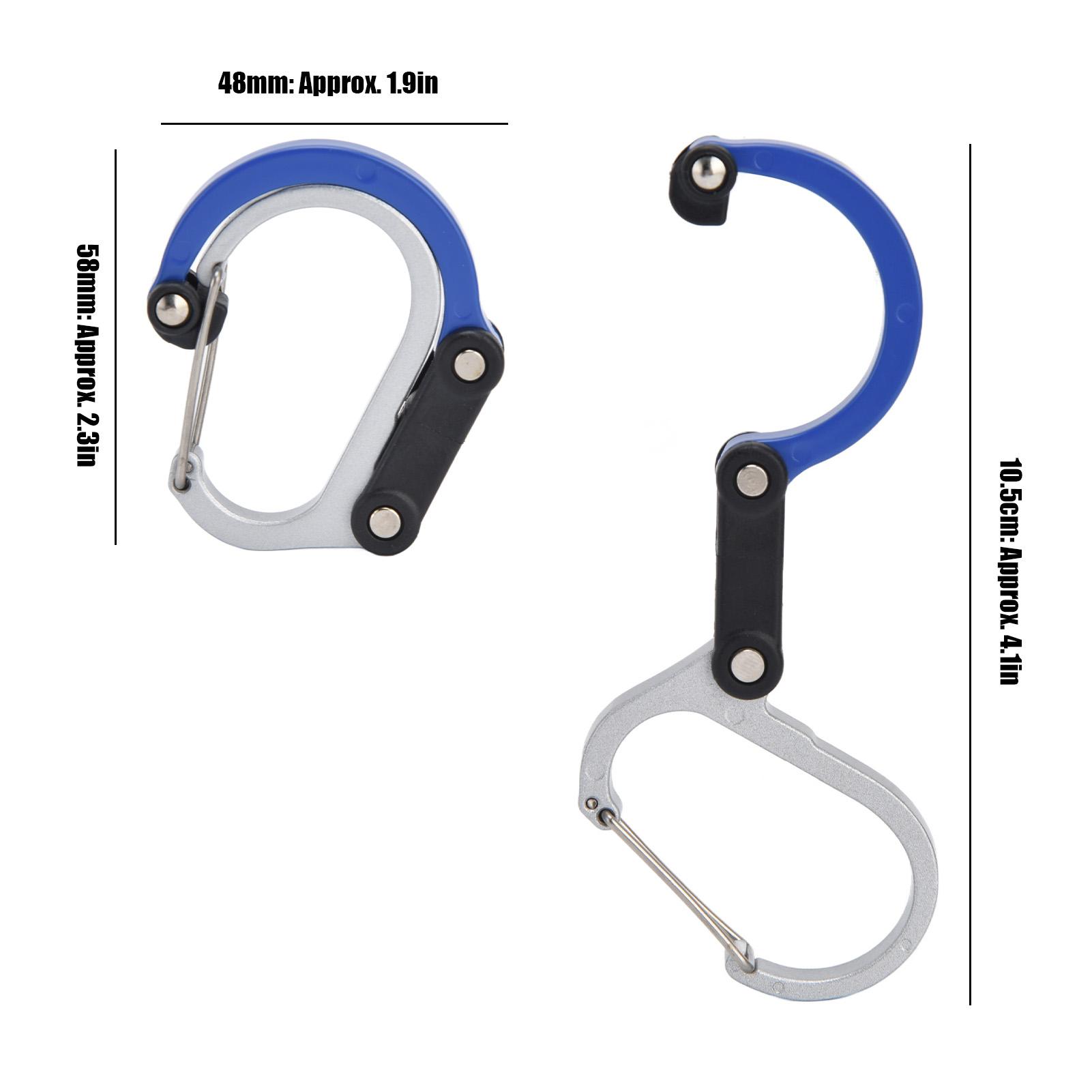D Type Carabiner Multifunctional Aluminum Alloy Portable Stroller Carabiner for Traveling Camping Hiking