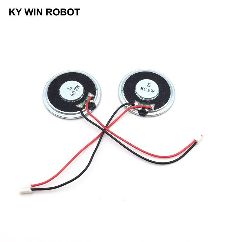 2pcs/lot New Ultra-thin speaker 8 ohms 2 watt 2W 8R speaker Diameter 40MM 4CM thickness 5MM with PH2.0 terminal wire length 10CM