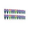 Iridescent Electroplated Nail Art: Detachable Stickers & Wearable False Nails