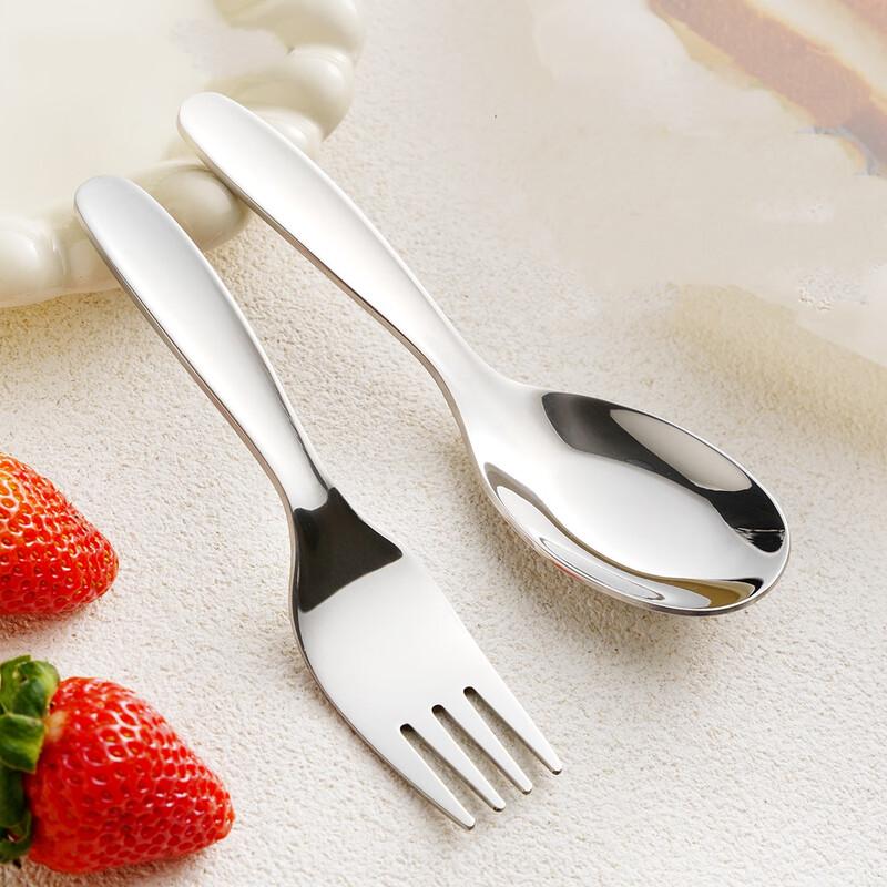 Linpan Children's 316 Stainless Steel Spoon & Fork Tableware Set