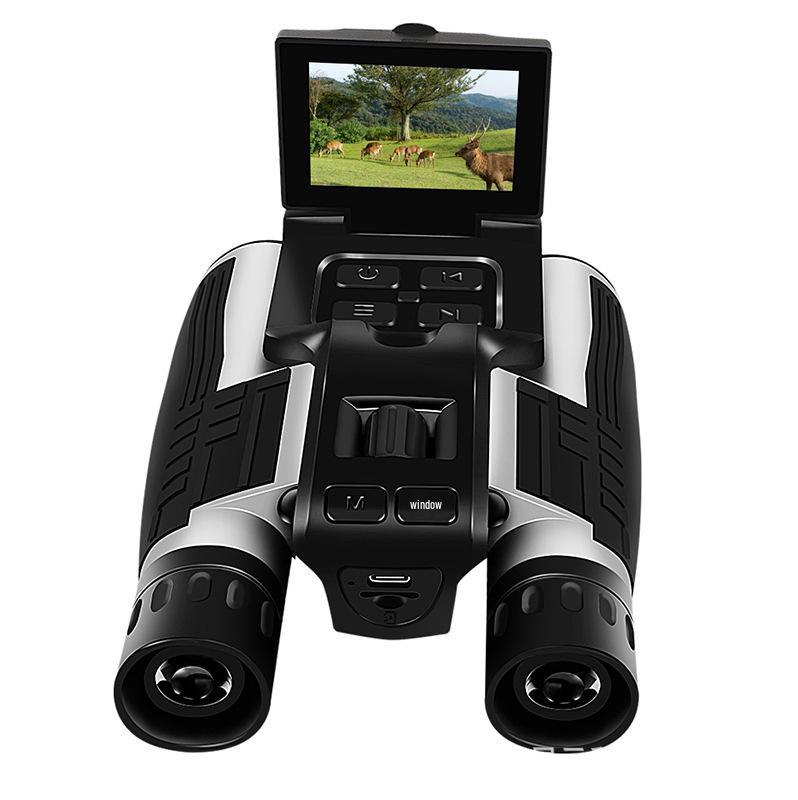 

HD Outdoor Binocular Camera with Starlight Night Vision for Bird Watching & Photos, Includes Screen & Strap