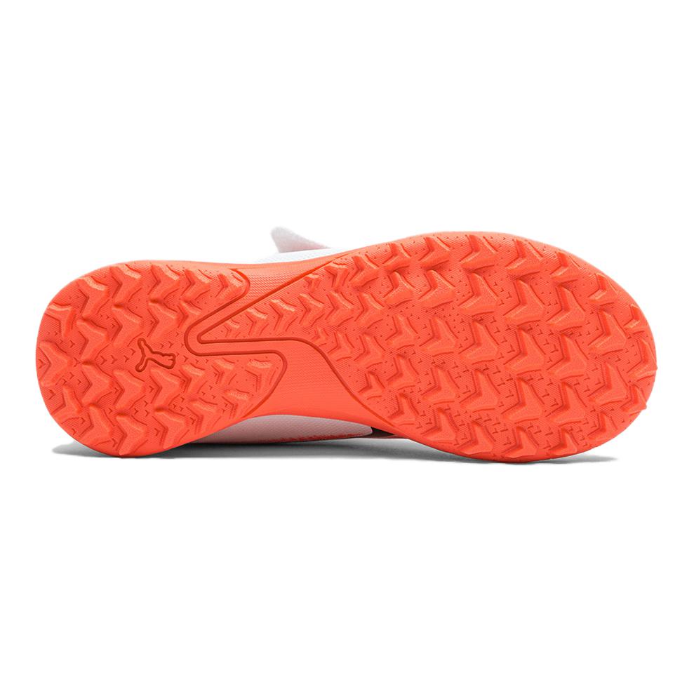 Puma Ultra Play 5 Sports Comfort Low Top Kids Football Shoes Kids Football Shoes White Orange 107537-01