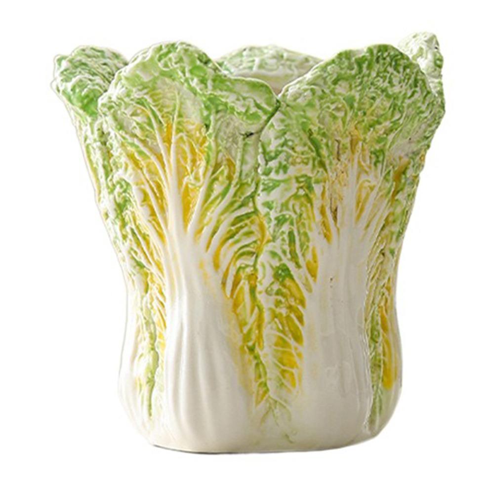 

Creative Ceramic Cabbage Pen Holder Smooth Desktop Storage Container Bedroom Decoration