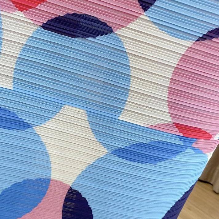 Women's Print Dress Summer Loose Pleated Plus Size Dress Long Cropped Sleeve Dress for Beach