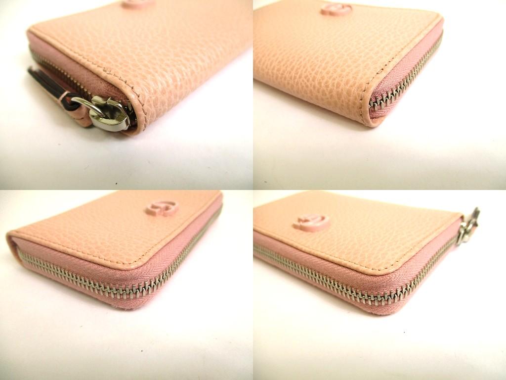 Authentic  GUCCI GG Marmont Light Pink Leather Coin Purse #b023 Open Box