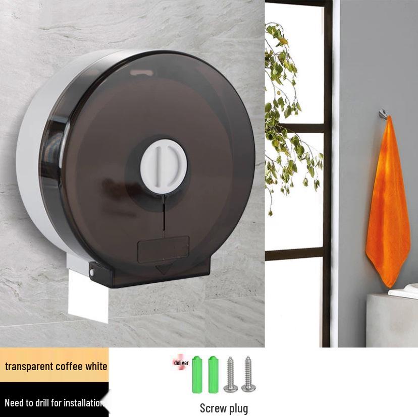 Waterproof Large Roll Toilet Paper Holder for Hotel or Guesthouse Bathrooms