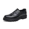 Large Size Spring and Autumn New Leather Shoes Fashionable Men's Low-top Platform Leather Shoes Trendy Foot Cover Business Dress Shoes