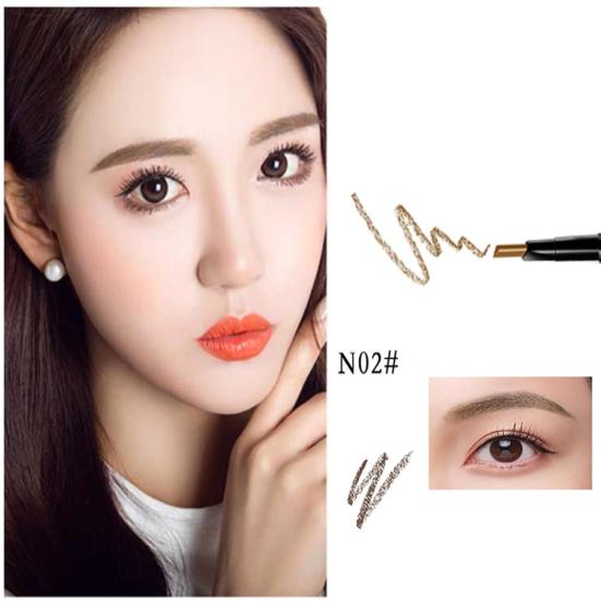 Eyebrow Pencil Automatic Rotary Non Smudge Women Double-end Pencil Eye Cosmetic for Women