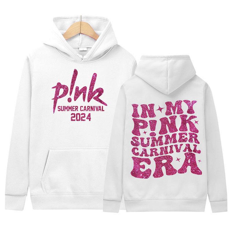 P!nk Růžová zpěvačka Letní karneval 2024 Turné Mikina Pánská Dámská Módní Vysoce kvalitní oblečení Mikina Y2k Vintage Oversized Mikina