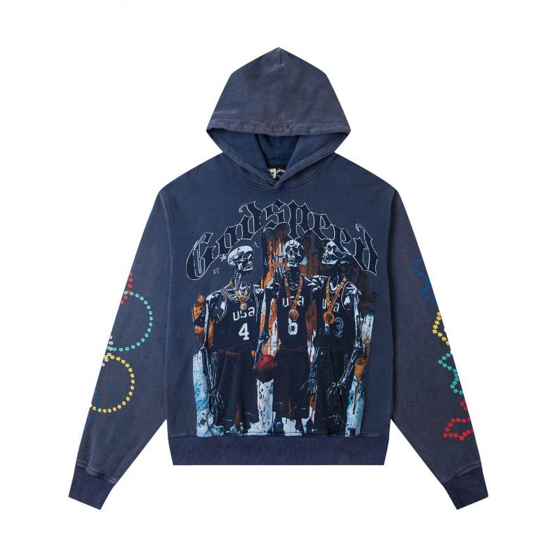 odspeedss autumn and winter new direct injection printing wash water retro pure cotton hip hop beauty trend hoodie sweater