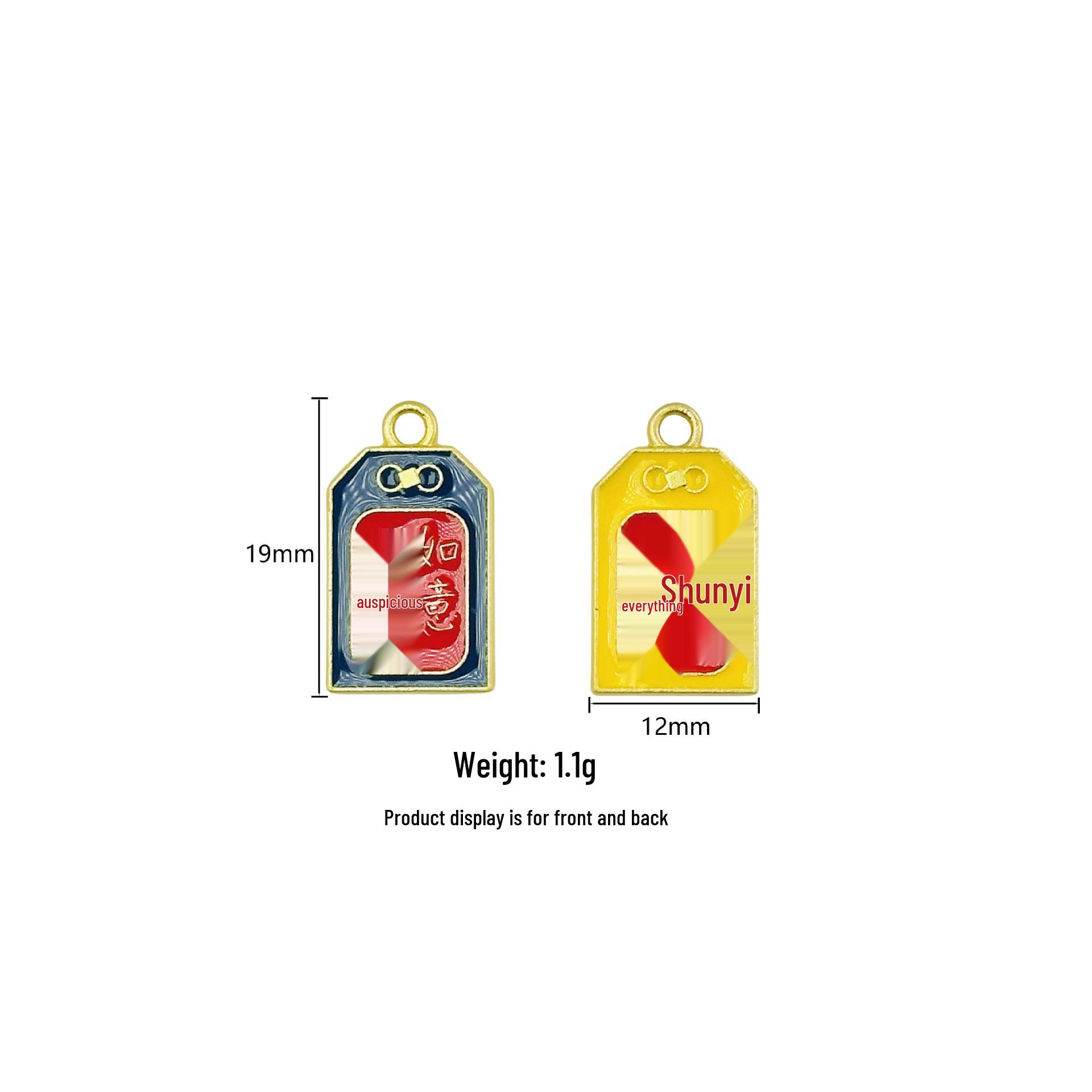 Antique Gold-Plated Ruyi Drop Bead Pendant: Best-Selling, High Color Retention for DIY Accessories, Symbol of Good Fortune