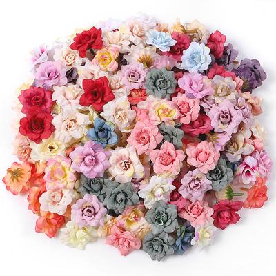 20PCs Rose Artificial Flowers Head Silk Fake Flowers Wedding Party Home Living Room Dining Table Garden Decorations DIY Crafts