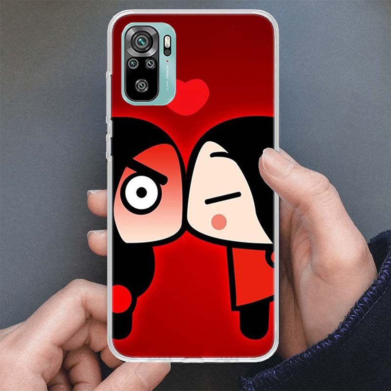 Cute Cartoon Pucca Garu Phone Case For Xiaomi Redmi Note 14 13 12S 12 10 10S 11 Pro Plus 11S 11E 11T 9 9S Soft Silicone Shell Re