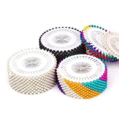 480Pcs/box Sewing Pins Straight Head Pins Colorful White Round Pearl Dressmaking Quilting for Crafts.