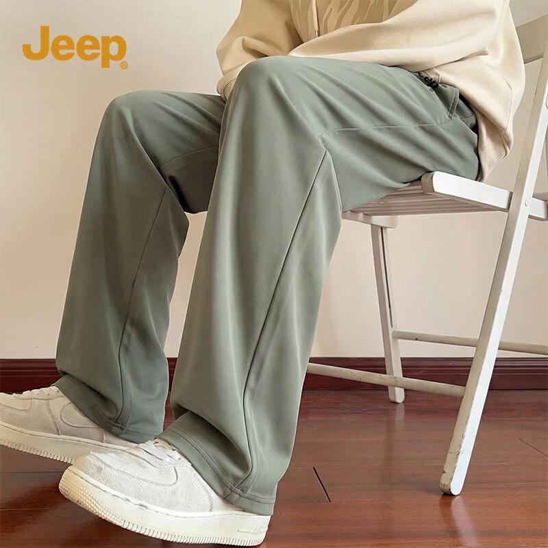 JEEP Men s Loose Wide-Leg Moisture-Wicking Casual Pants 5XL