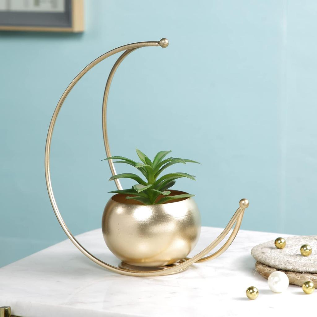 Geometric Metal Flower Vase Diwali Gift Items For Home Decoration - 5 Piece