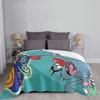 Animation Anime Film Oggy und die Kakerlaken Decke Weich Warm Flanell Überwurf Bettwäsche für Wohnzimmer Picknick Zuhause Sofa