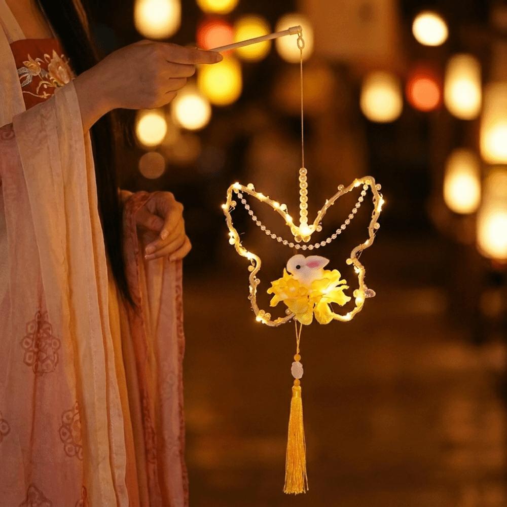 Handmade Children's Rabbit Lantern DIY Material Bag Mid-Autumn Festival Lamp  Hanfu Accessories