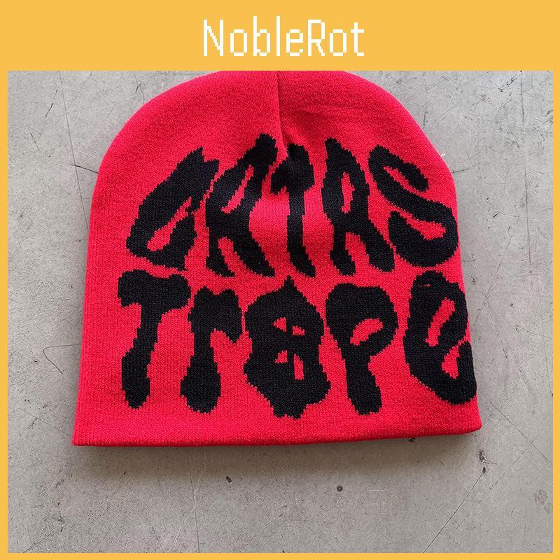 Unisex Knitted Cold Weather Hat With Letter Pattern For Outdoor Activities