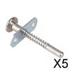 5x Spring Loaded Latch, Replacement Hardware Heavy Duty, Multipurpose Steel Plunger Barrel Bolt for
