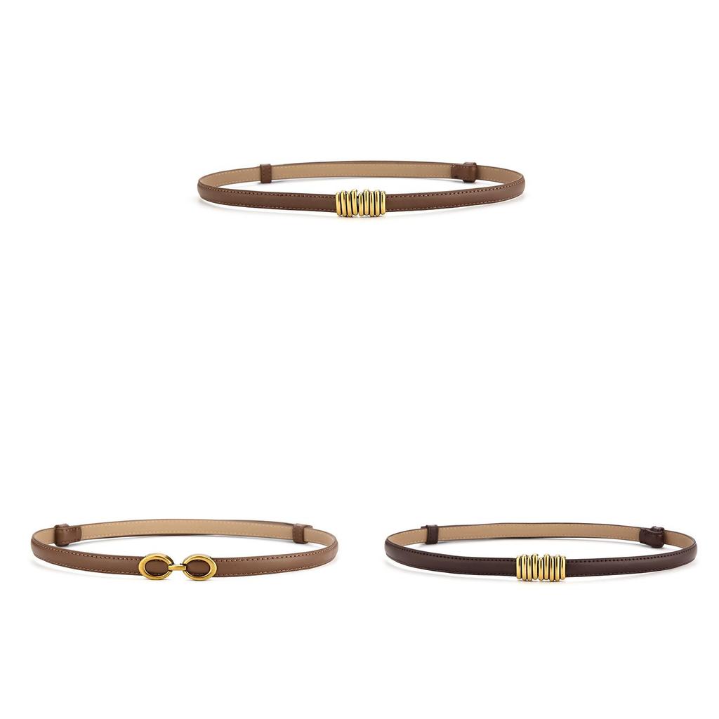 Genuine Leather Womens Fashion Belt With Pearl Detail For Casual And Formal Wear