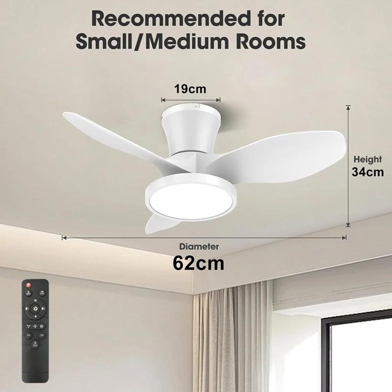 

LED Ceiling Fans Lamp 85V-265V Voltage High Wind Speed Fans Light Modern White Wood Grain Colors Bedroom Living Room Decorations чистый белый