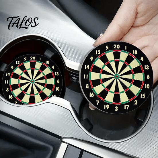 Spill-proof Car Coaster 2PCS Coasters, Easy Clean Round Cup Holder, Wear-Resistant Accessory Decorative for Desktop Home Bar Kitchen Travel