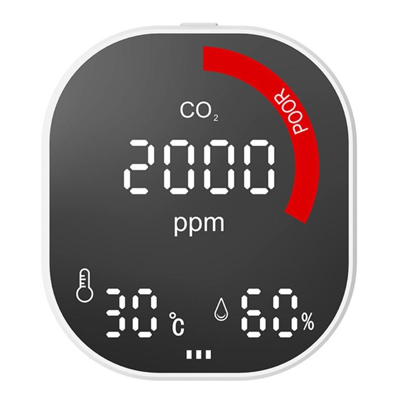 Air Quality Monitor CO2 Detector Air Quality Monitor Temperature and Relative Humidity CO2 Meter NDIR Infrared Meter