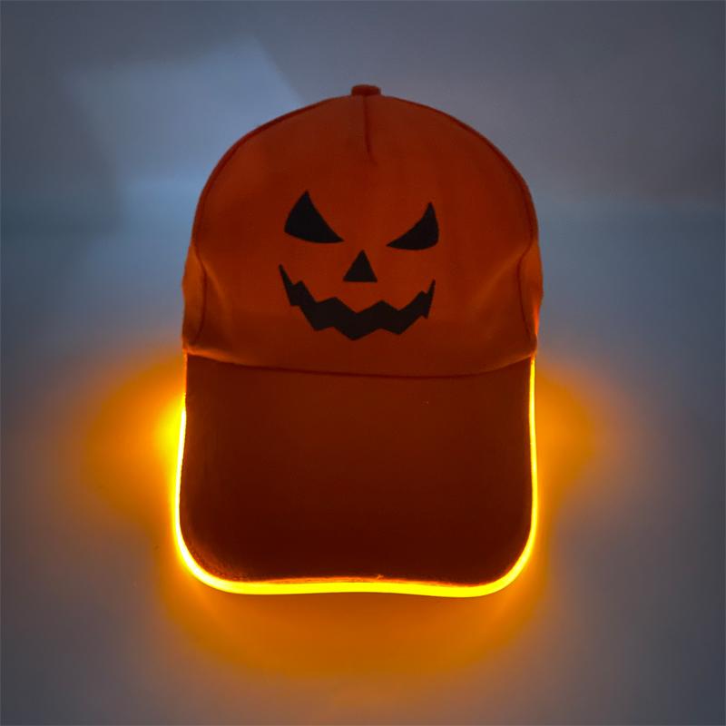 Wholesale Baseball Caps Night Glow Light Cap Boys Girls Fashion Headwear Costumes Accessory Caps Hats