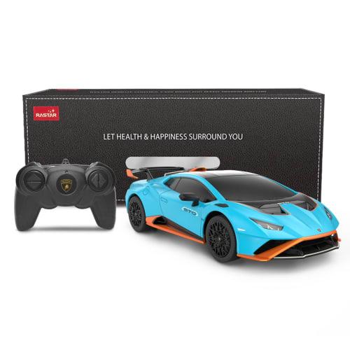 RASTAR 1/24 Lamborghini Huracan STO Radio Controlled Model Car, 2.4GHz, Blue