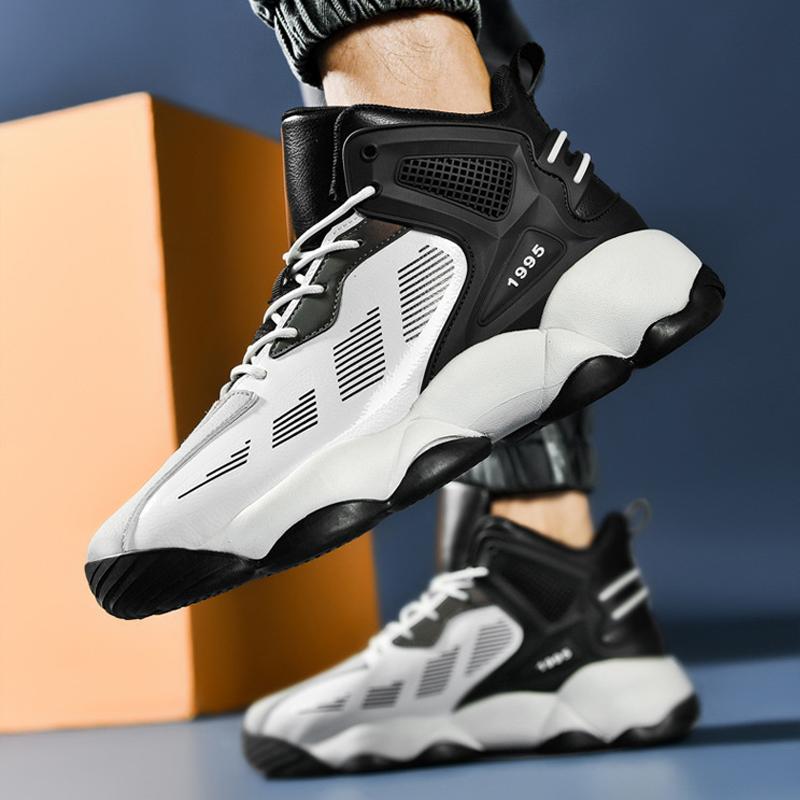 Large Size Men's Basketball Shoes Lightweight Cushioning Sneakers Outdoor Running Shoes Men Jogging Anti Slip Tennis Shoes Men