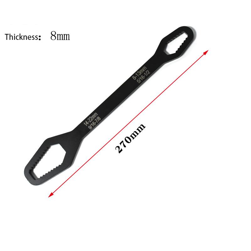 8-17mm 8-22mm Universal Torx Wrench Self-tightening Adjustable Glasses Wrench Board Double-head Torx Spanner Hand Tools