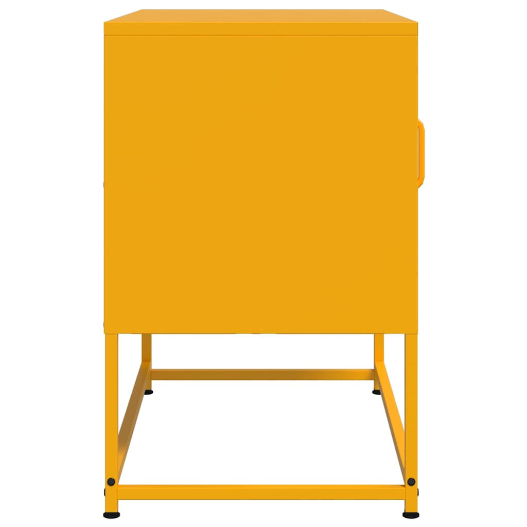 TV Stand Mustard Yellow 68 X 39 X 60.5 Cm Steel