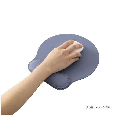 Nakabayashi Digio2 Mouse Pad with Wrist Rest PU Leather Blue Gray