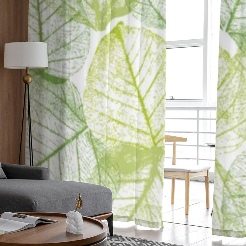 Blumenblätter Grün Tüll Sheer Fenster Vorhänge Für Wohnzimmer Die Schlafzimmer Moderne Chiffon Voile Organza Vorhänge Decor Vorhänge