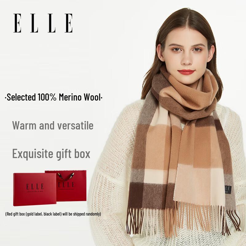 

ELLE Women s Pure Wool Scarf & Shawl Gift Box 180*30CM