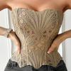 Hollow Flower Lace Fishbone Shapewear Slim Fit Lace-up Corset Underwear for Women  Women