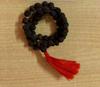 54+1 Bead Indian Origin Black/ Dark Brown Rudraksha Mala 5 Mukhi 5 Faces Lord Shivas Rosary, Jaap Mala Yoga Prayer Healing