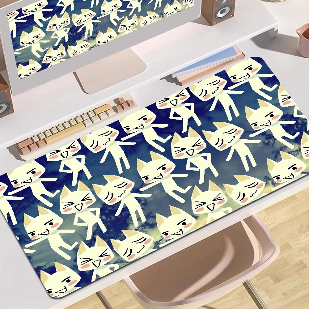 Inoue Toro Cute Cat Custom Skin Natural Rubber Gaming Mousepad Desk Mat Size For Game Keyboard Pad For Gamer