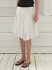 Liel Ena Chiffon Shirring Skirt (White)